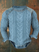 Sweatshirt mit strukturiertem Denim-Kragen für Herren